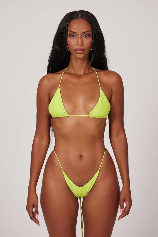 The Teeny Bikini & Headband in Lime