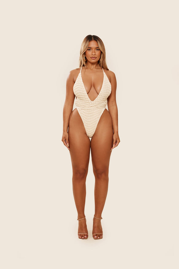 The Crochet Fishtail Swim in Cream