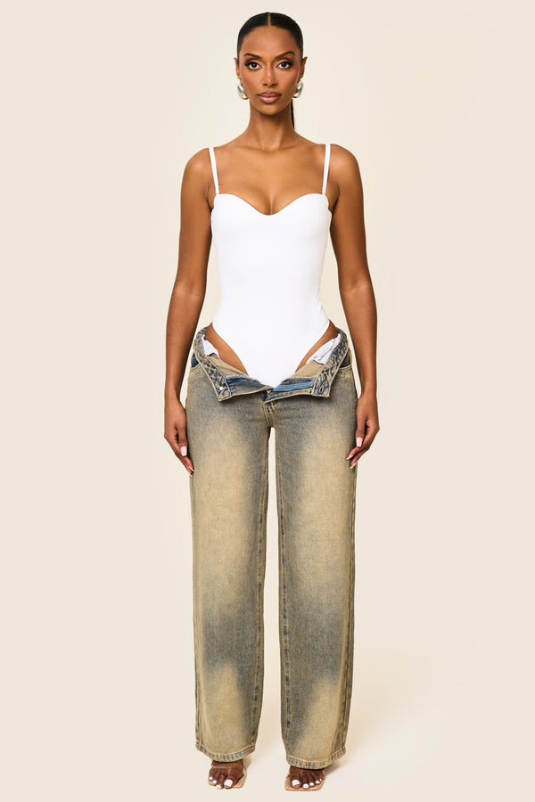 The Sculpt Bodysuit in White