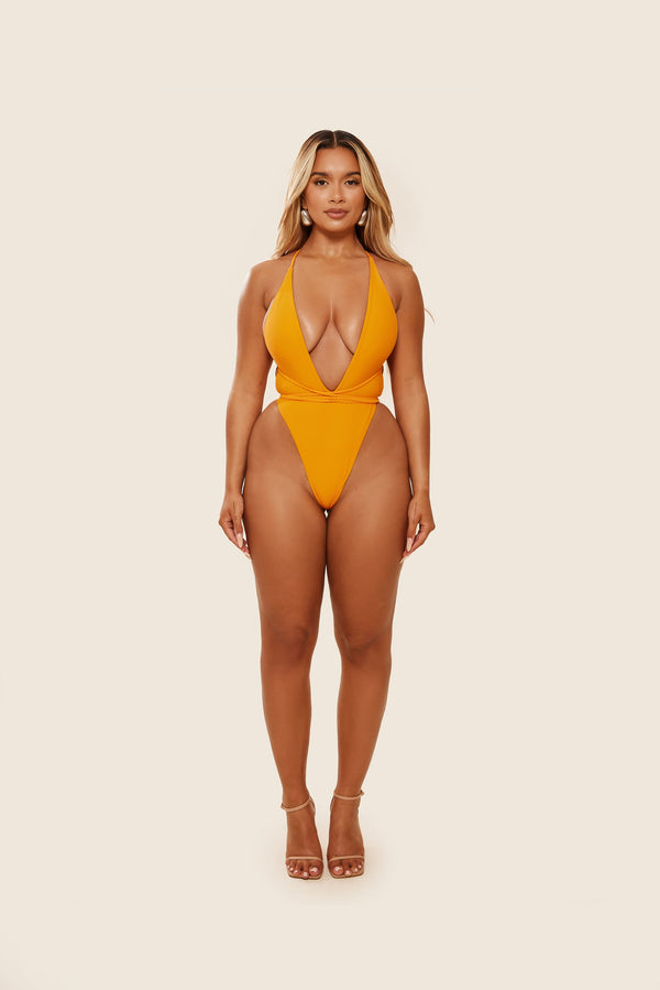 The Fishtail Swim in Orange