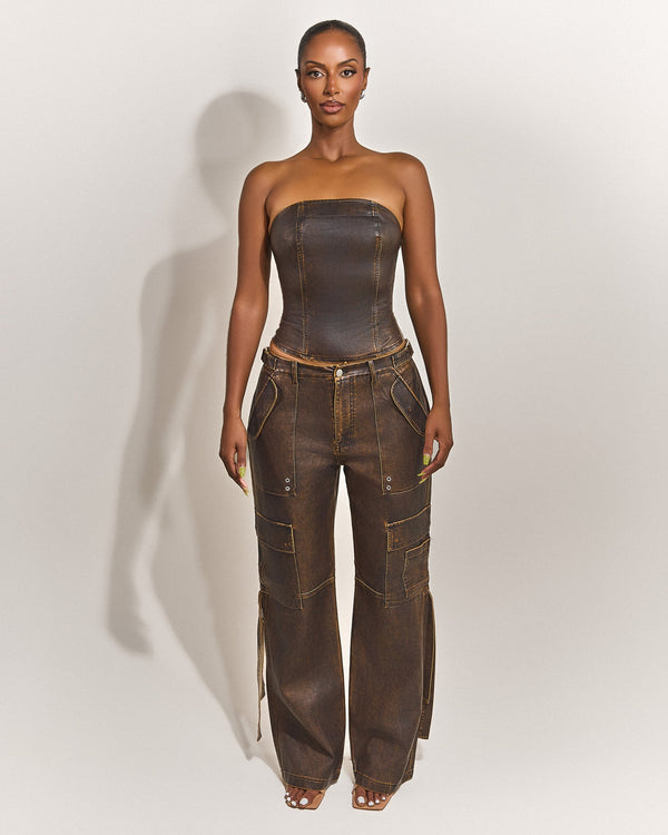 The Zeda Cargos in Brown Wash