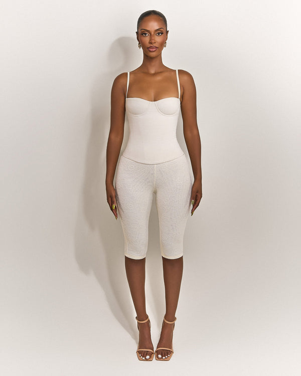 The Brielle Capri Bottoms in Off White