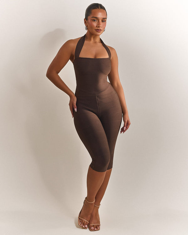 The Natalia Capris in Brown