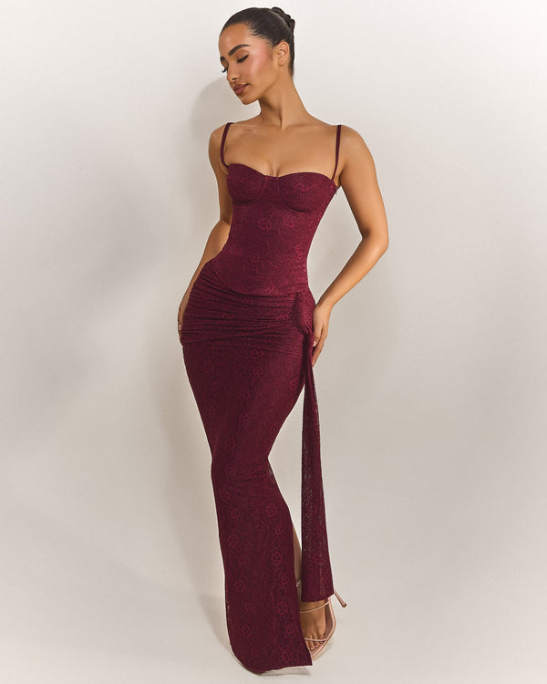 The Lexi Maxi Skirt in plum