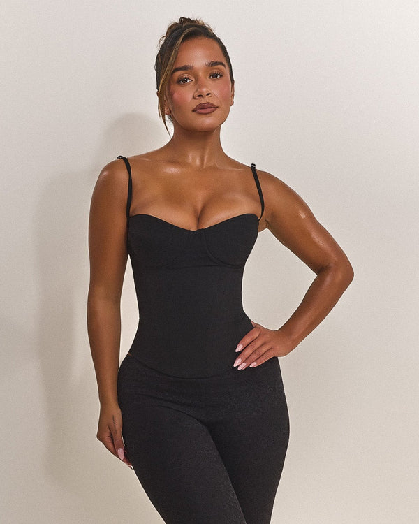 Fuller Bust - The Everly Corset in Black
