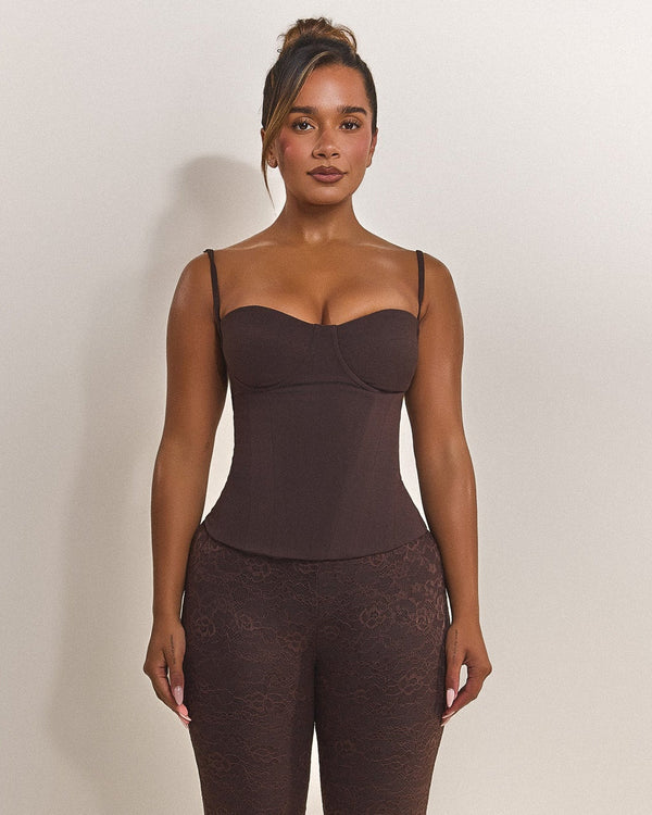 Fuller Bust - The Everly Corset in Brown