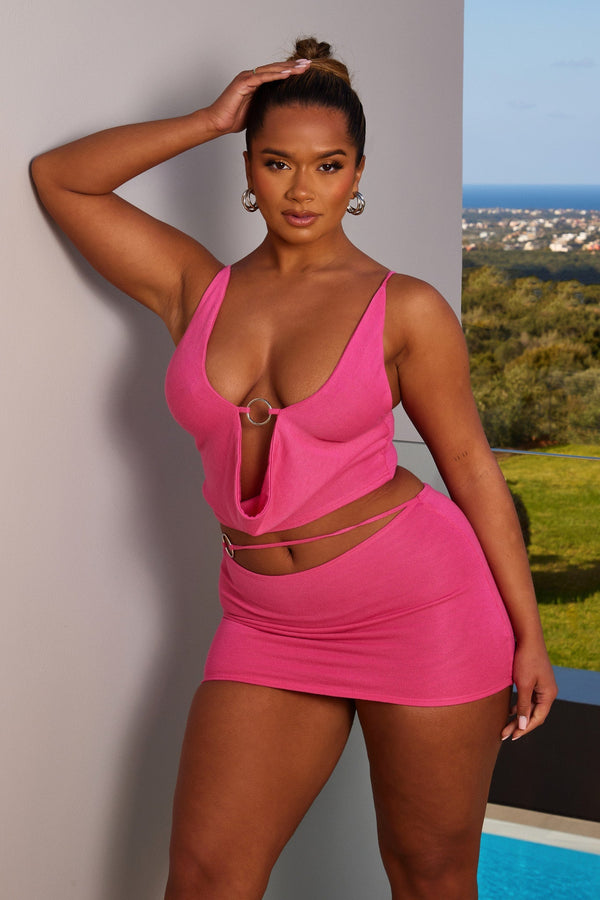 The Cowl Ring Detail Set in Pink