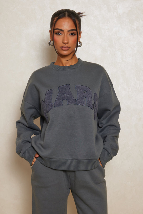 The Mars Varsity Sweatshirt in Charcoal