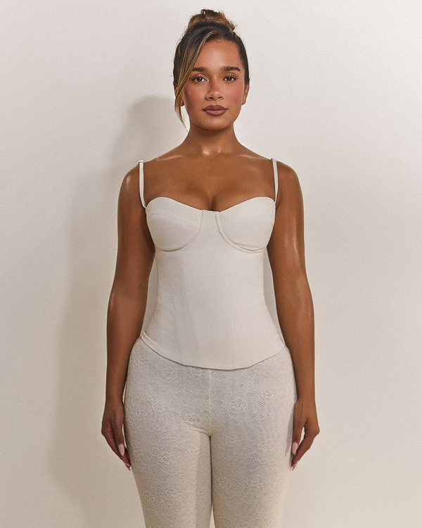 Fuller Bust - The Everly Corset in Off White